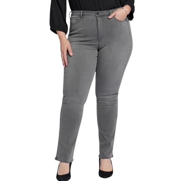 NYDJ Women's Plus Size High Rise Sure Stretch Jeans in Billi Parade Gray Wash - Picture 1 of 3
